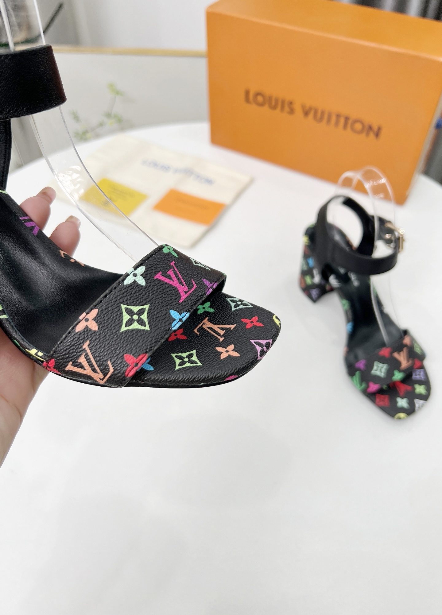 Louis Vuitton Monogram Multicolor Leather Sandals, Women's Classic Style 7 i1741582829064 3139 0 7
