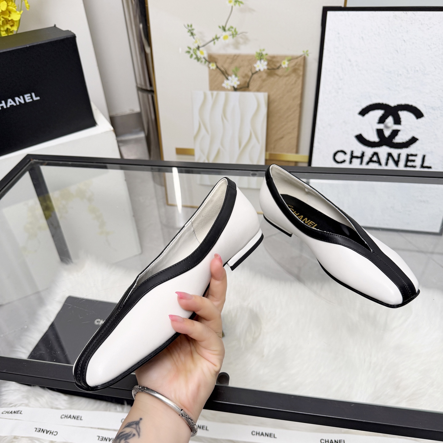 Chanel Style Leather Women's Shoes Lookbook Reference image 2