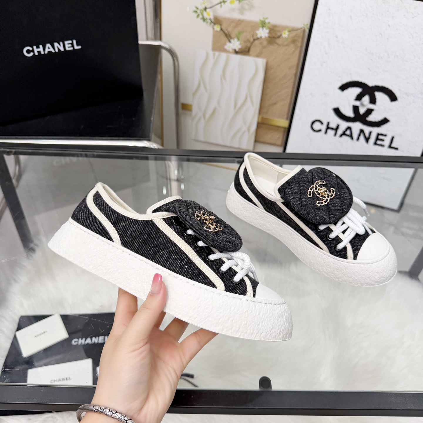 Chanel Style Leather Women's Shoes Lookbook Reference image 2