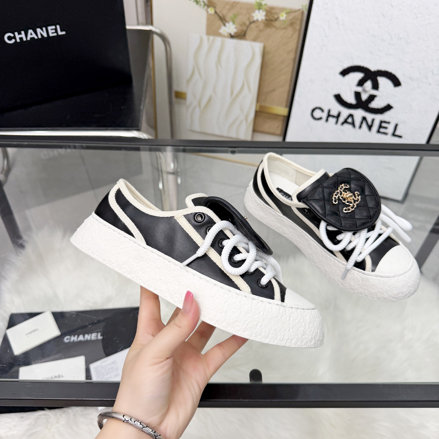 Chanel Style Leather Women's Shoes Lookbook Reference image 1
