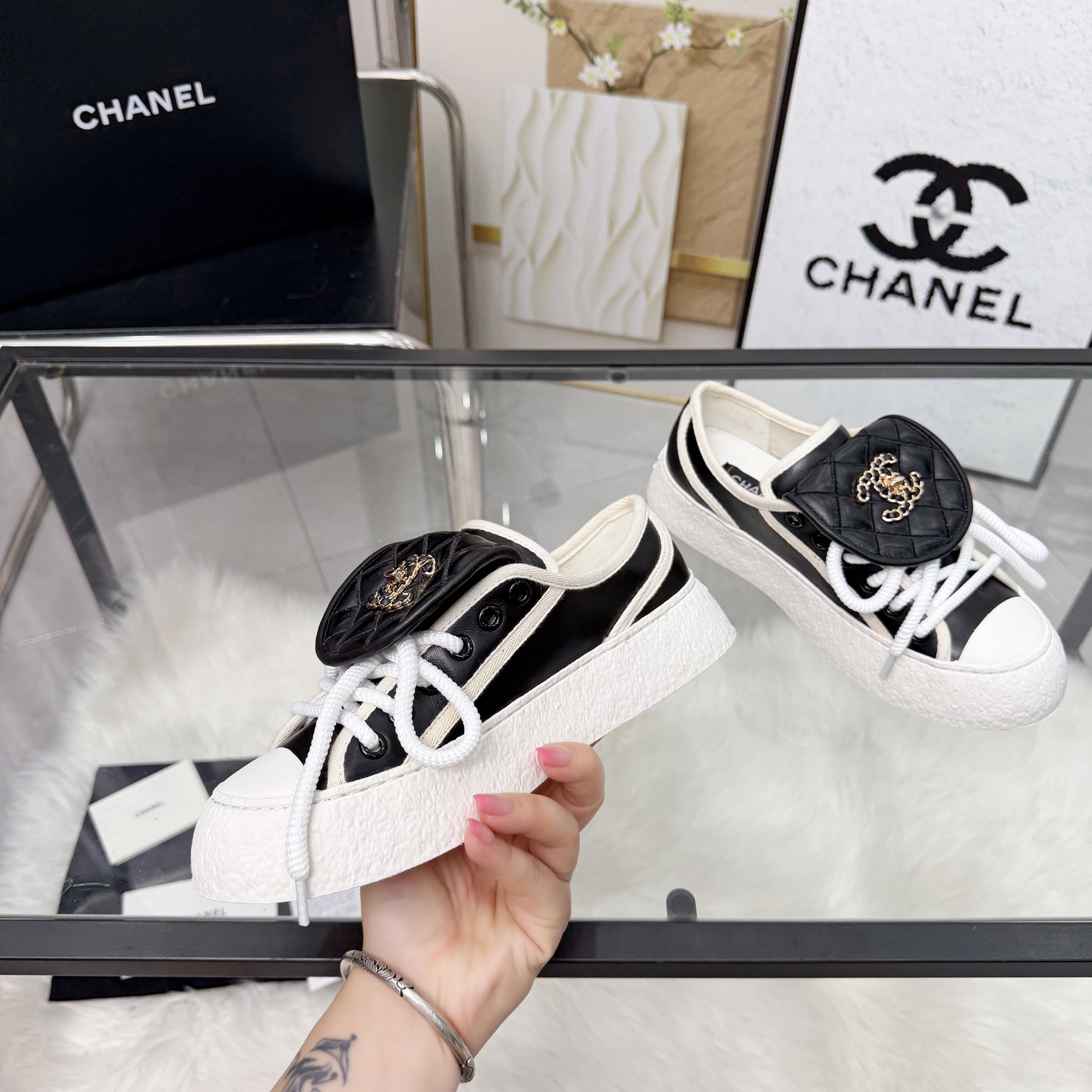 Chanel Style Leather Women's Shoes Lookbook Reference image 2