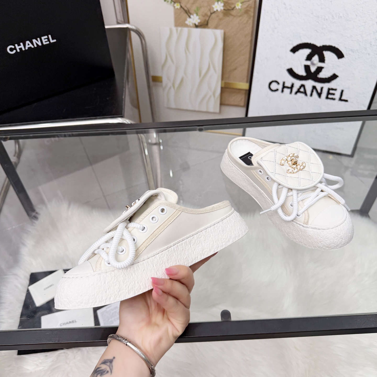 Chanel Style Leather Women's Shoes Lookbook Reference image 2