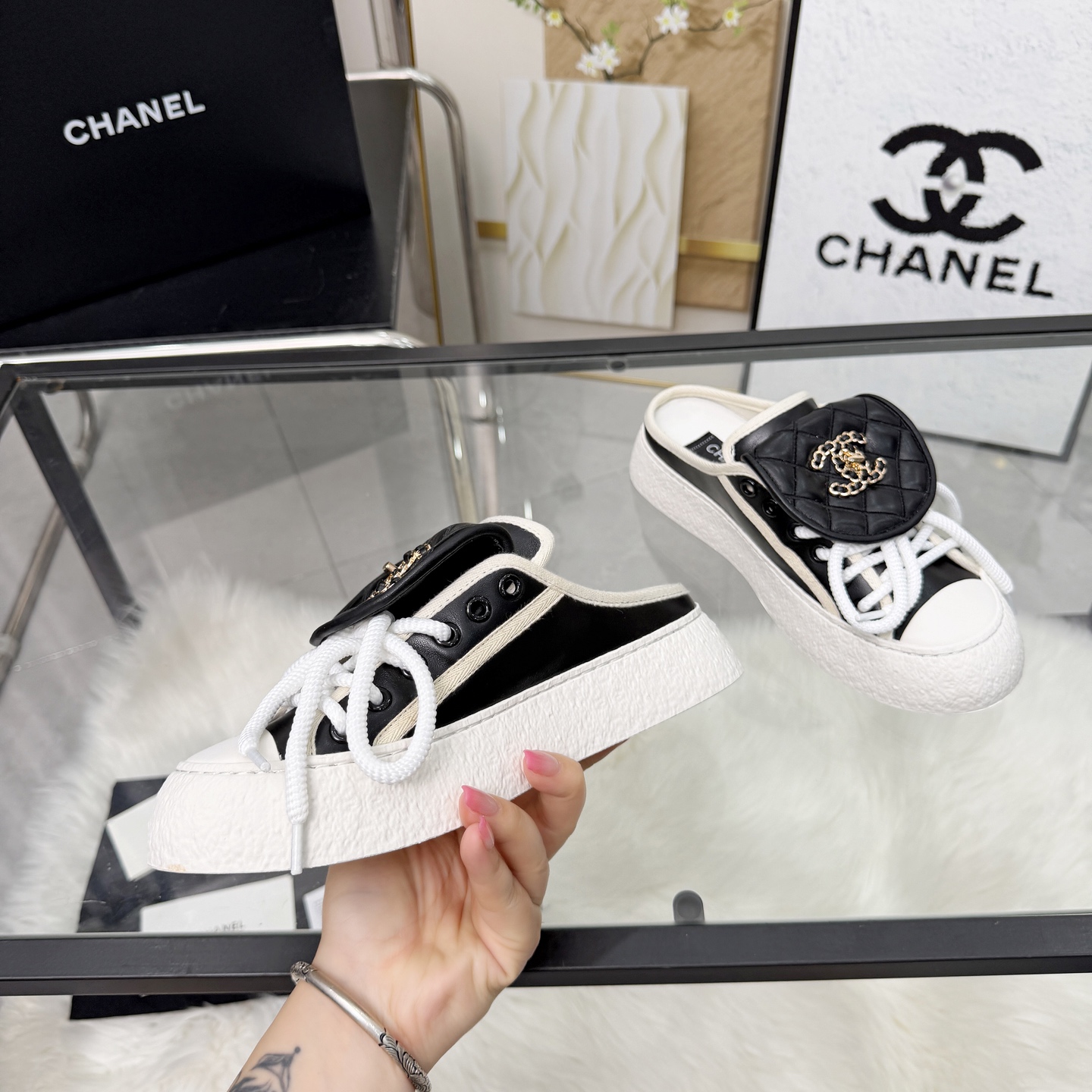 Chanel Style Leather Women's Shoes Lookbook Reference image 2