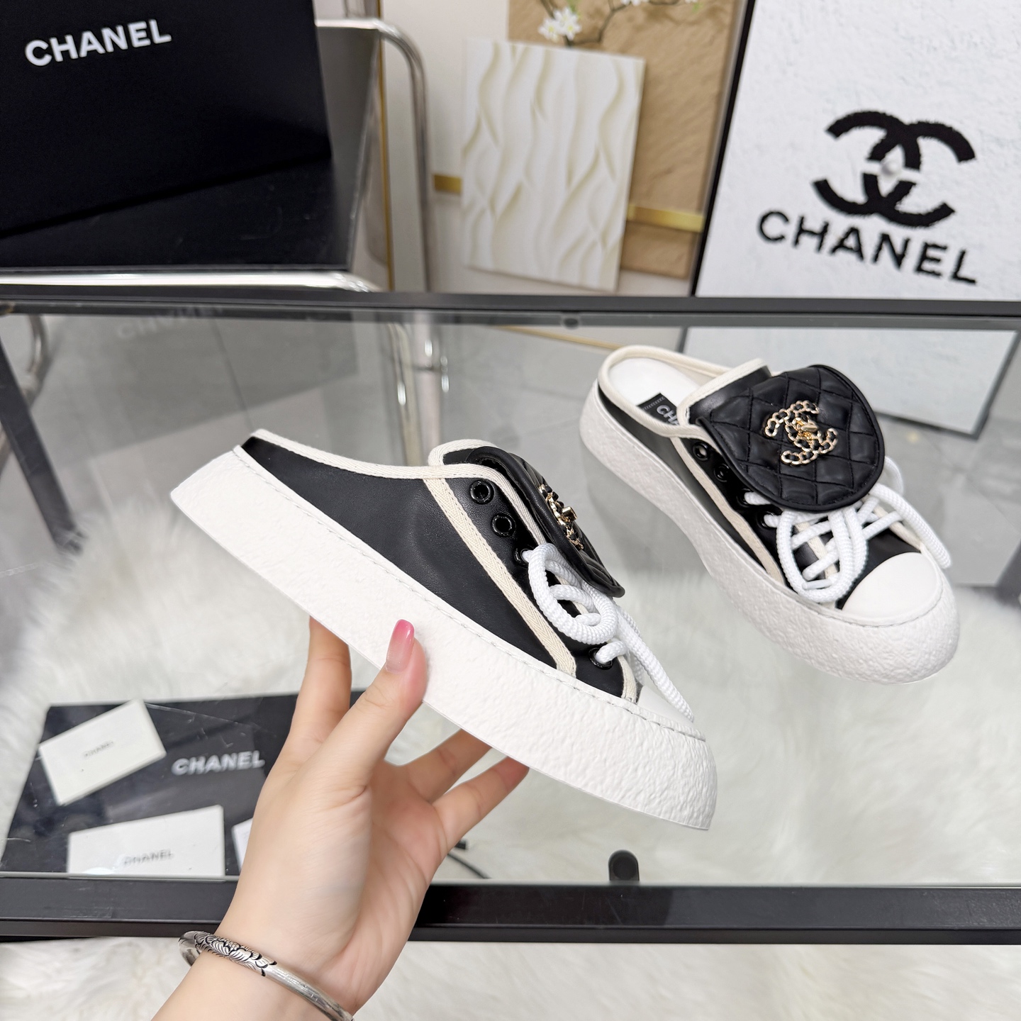 Chanel Style Leather Women's Shoes Lookbook Reference image 1