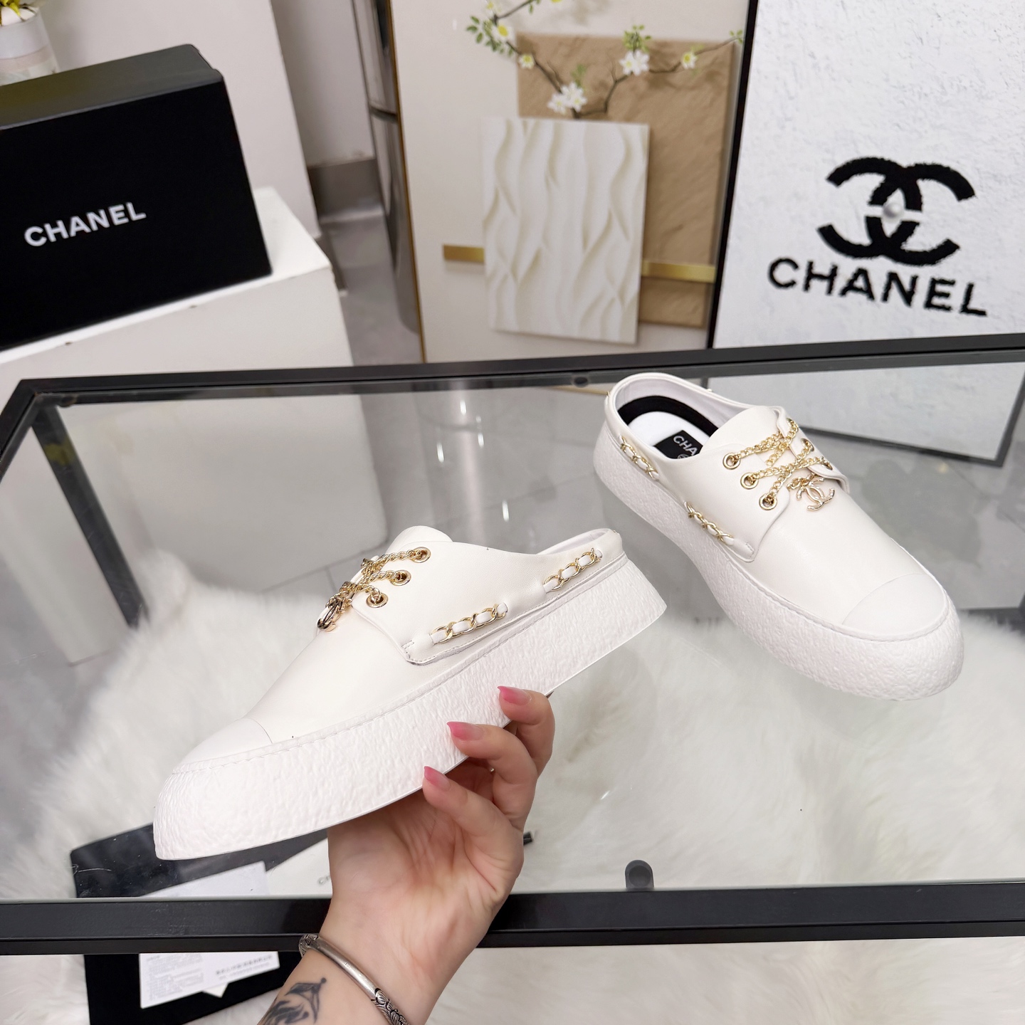 Chanel Style Leather Women's Shoes Lookbook Reference image 2