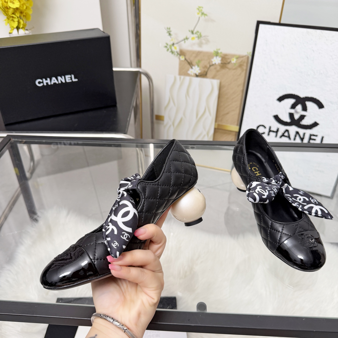 Chanel Style Beige Leather Women's Shoes Lookbook Reference image 2