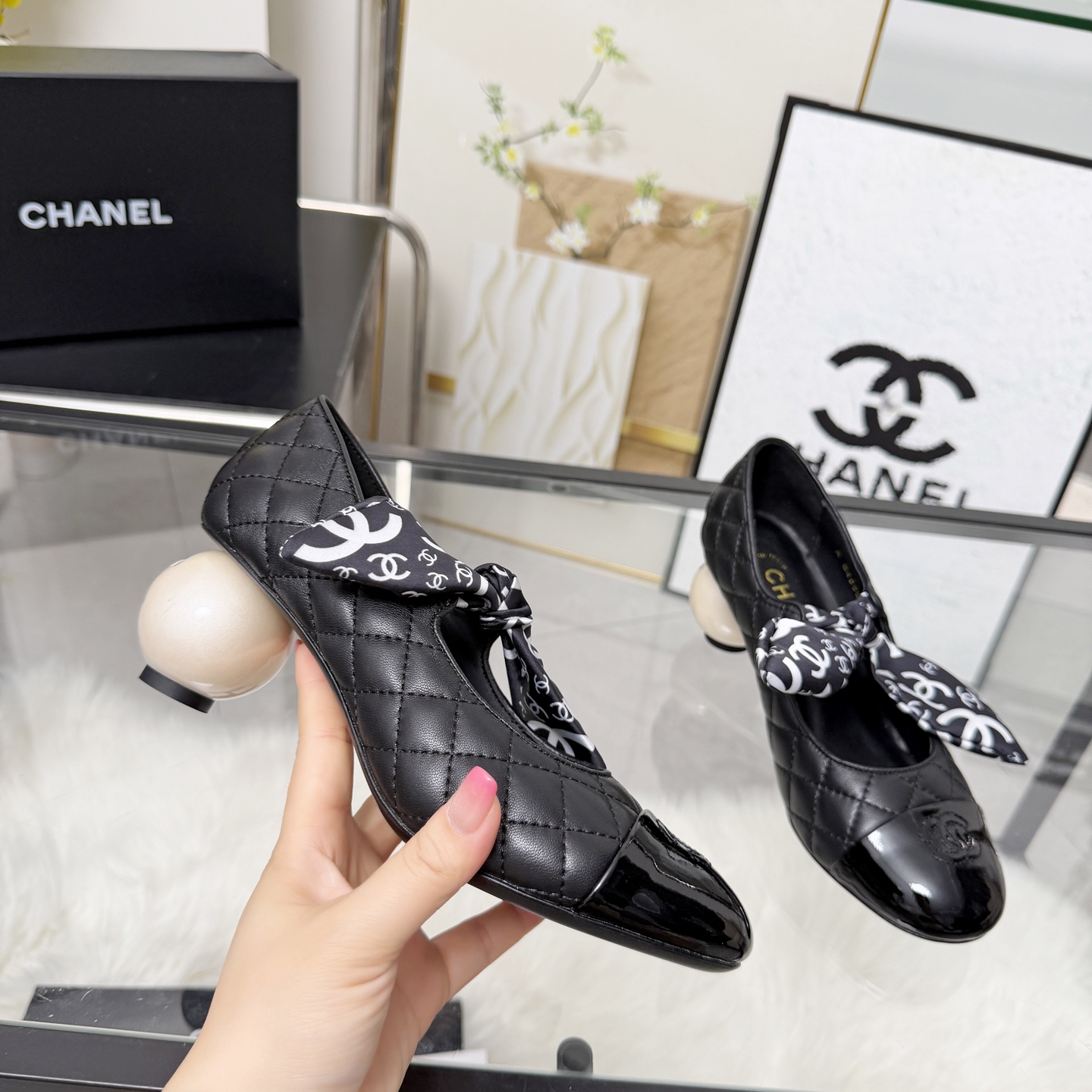 Chanel Style Beige Leather Women's Shoes Lookbook Reference image 1