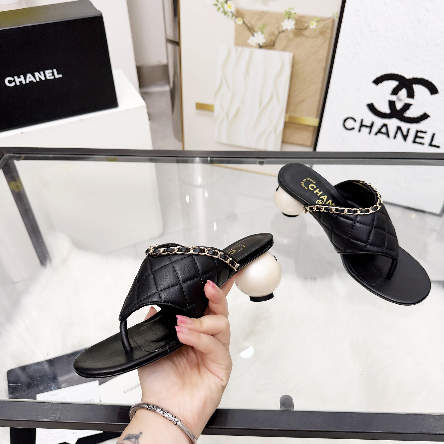 Chanel Style Beige Leather Women's Shoes Lookbook Reference image 2