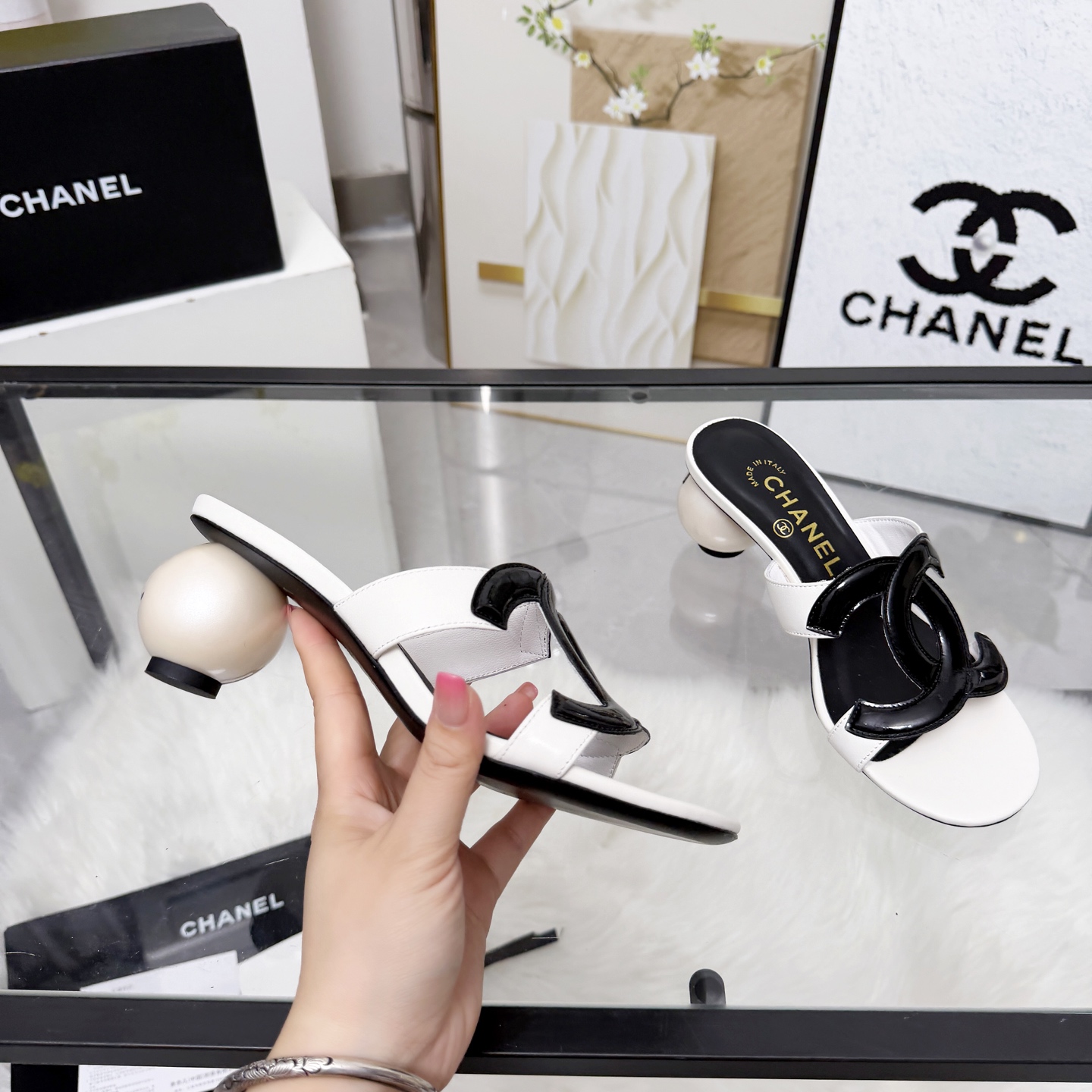 Chanel Style Beige Leather Women's Shoes Lookbook Reference image 1