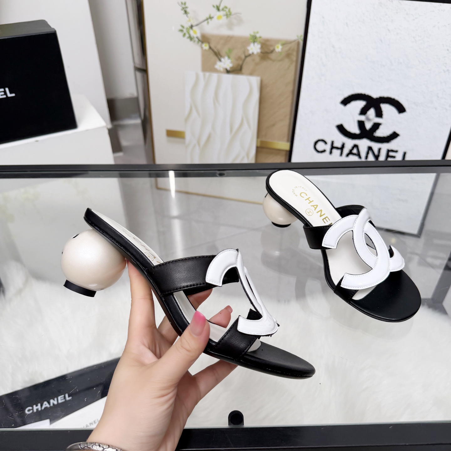 Chanel Style Beige Leather Women's Shoes Lookbook Reference image 1
