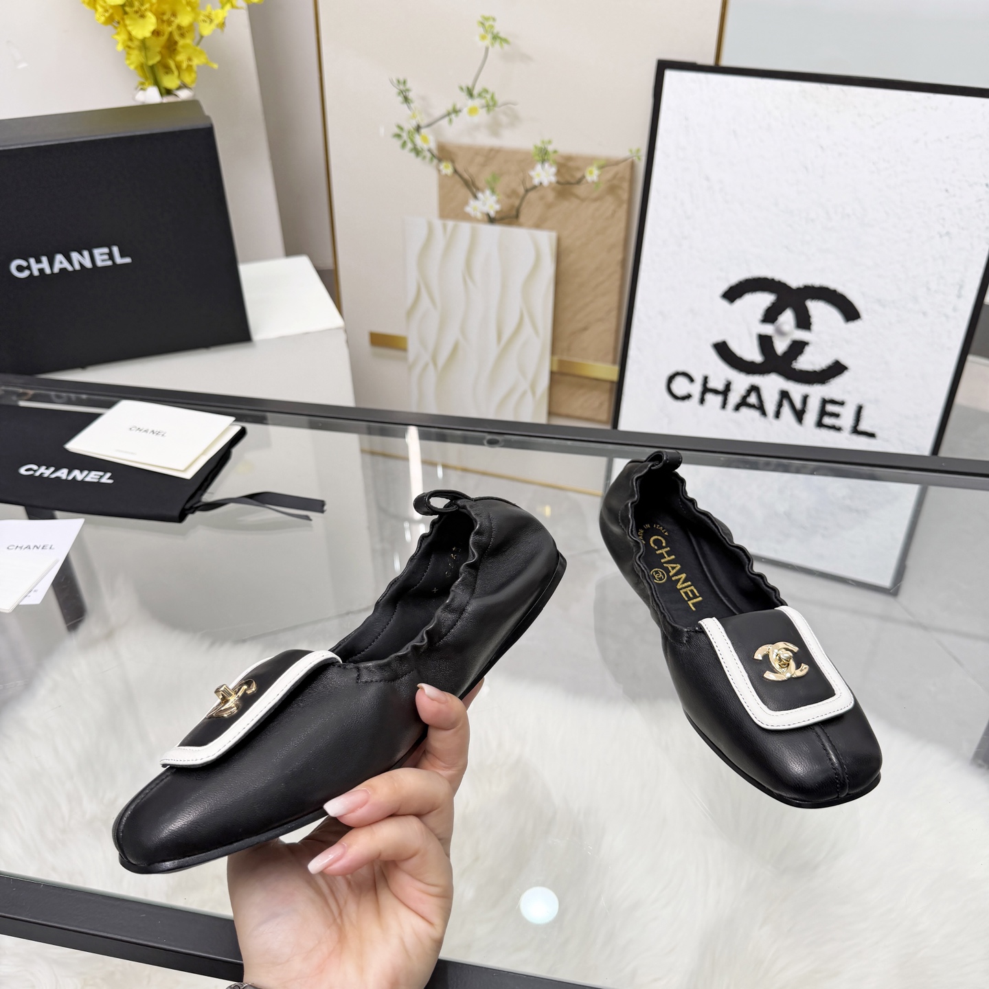Chanel Style Leather Women's Shoes Lookbook Reference image 2