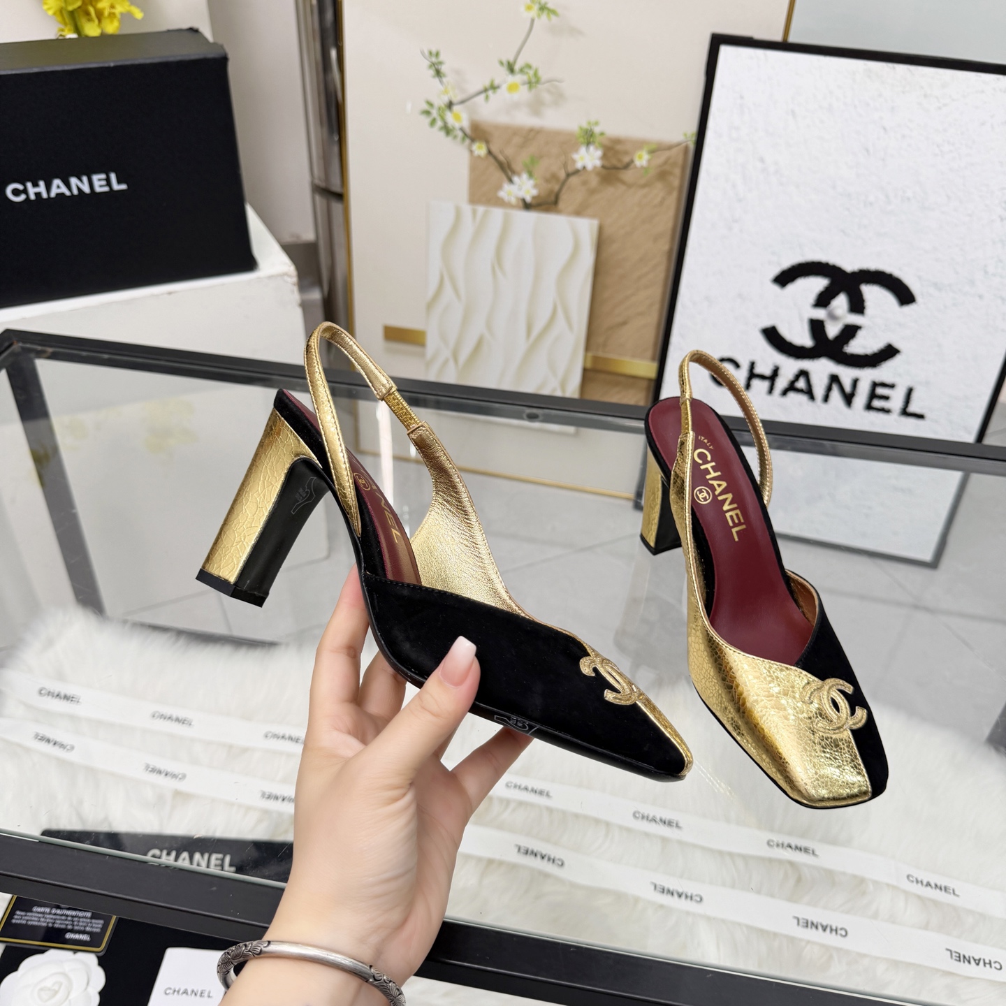 Chanel Style Beige Leather Women's Shoes Lookbook Reference image 1