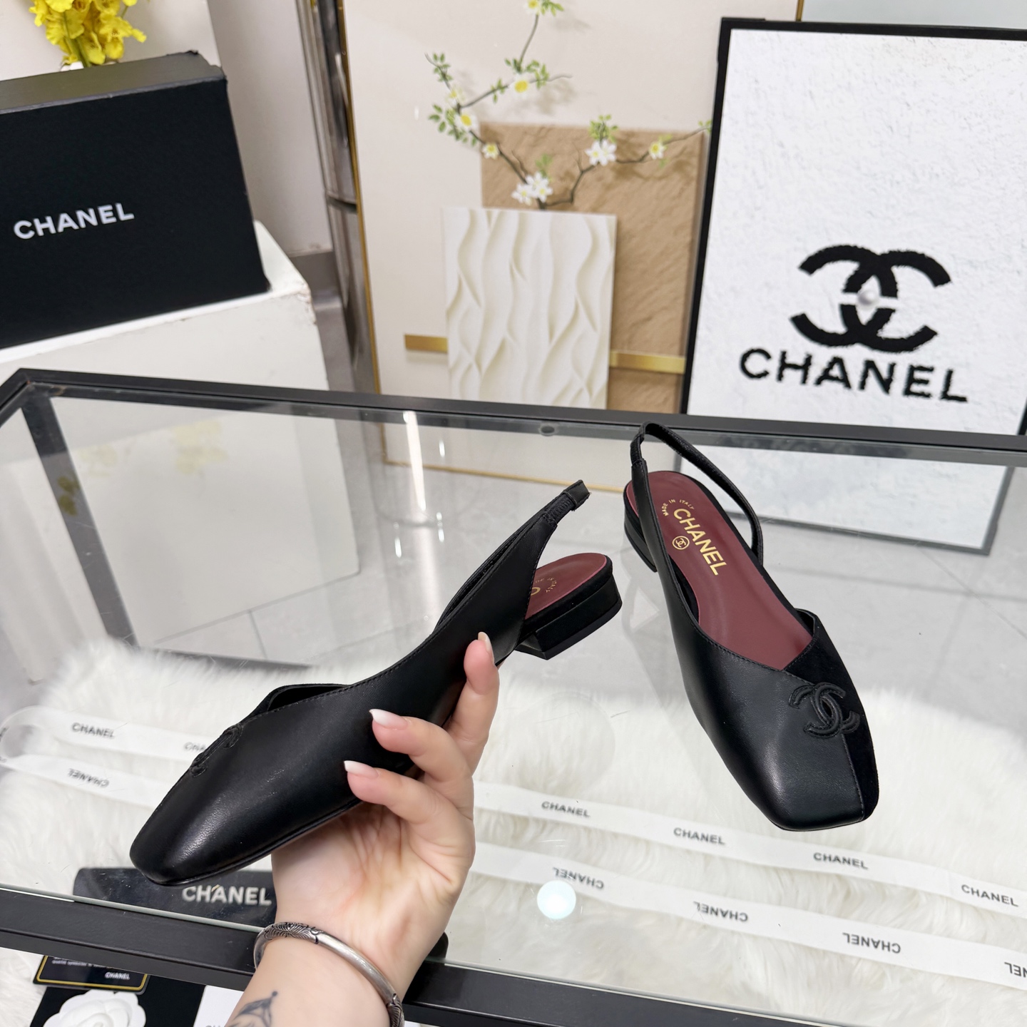Chanel Style Beige Leather Women's Shoes Lookbook Reference image 2