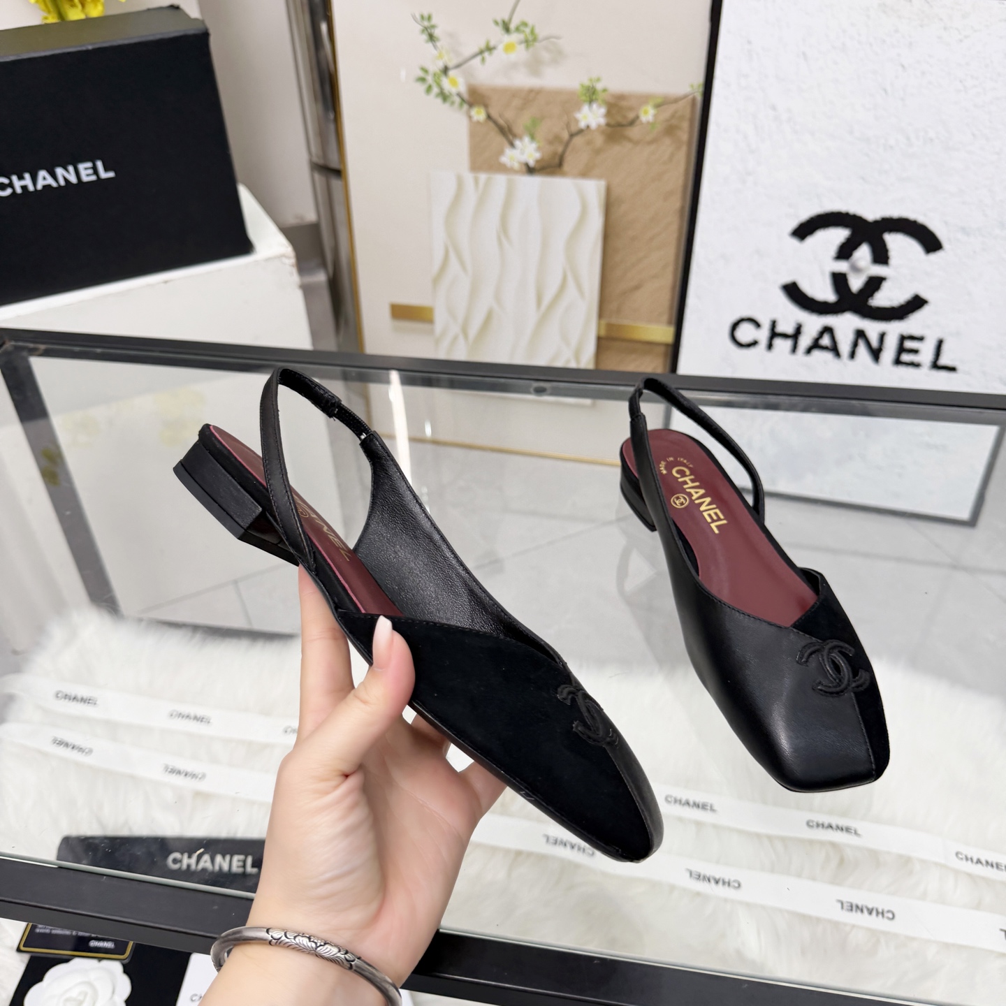 Chanel Style Beige Leather Women's Shoes Lookbook Reference image 1