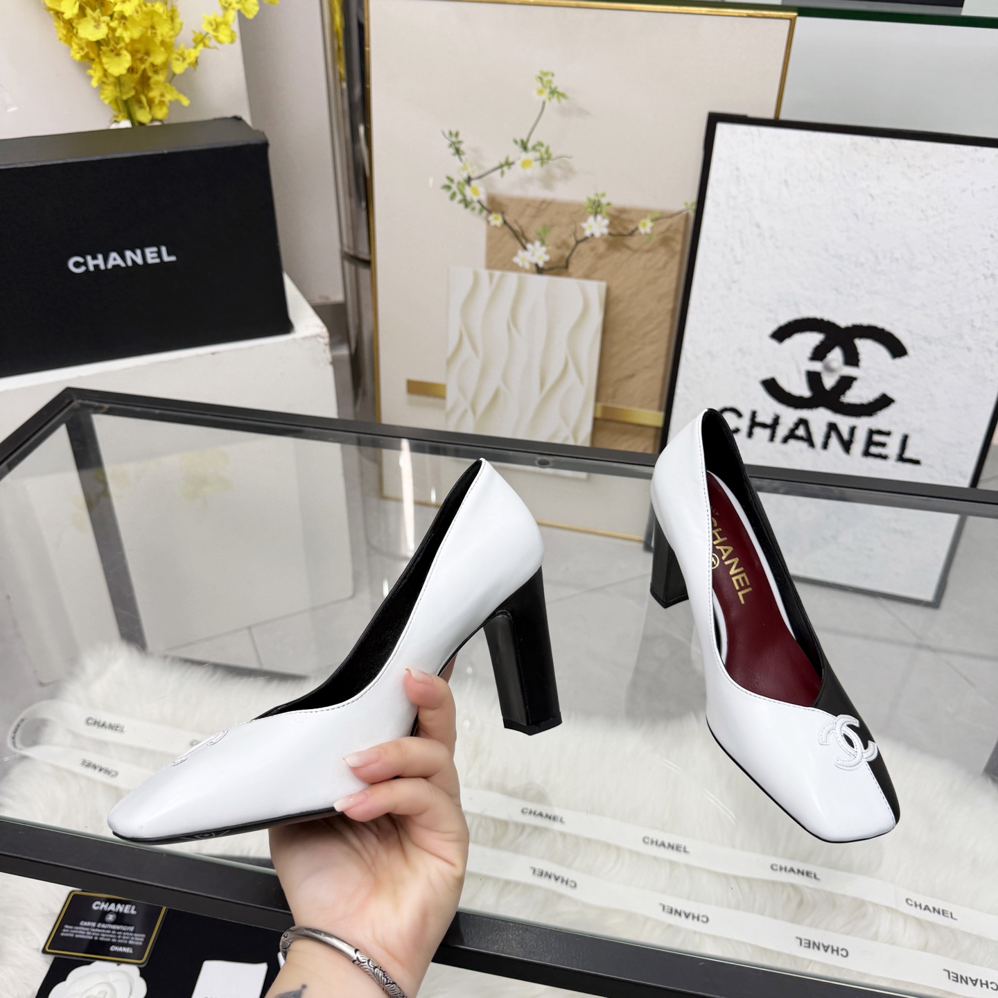 Chanel Style Beige Leather Women's Shoes Lookbook Reference image 2