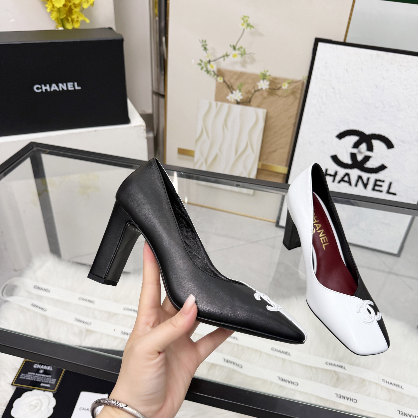 Chanel Style Beige Leather Women's Shoes Lookbook Reference image 1
