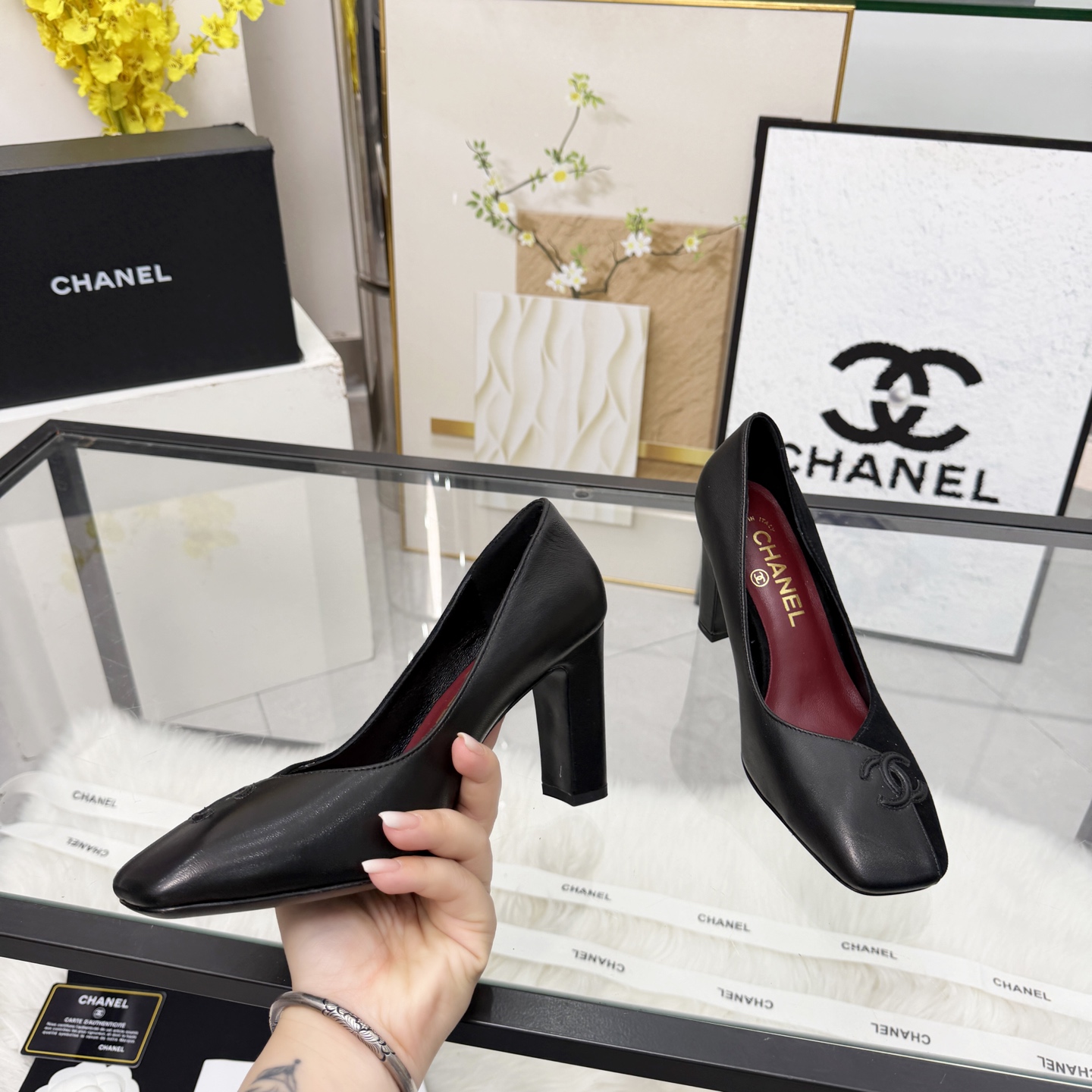 Chanel Style Beige Leather Women's Shoes Lookbook Reference image 2
