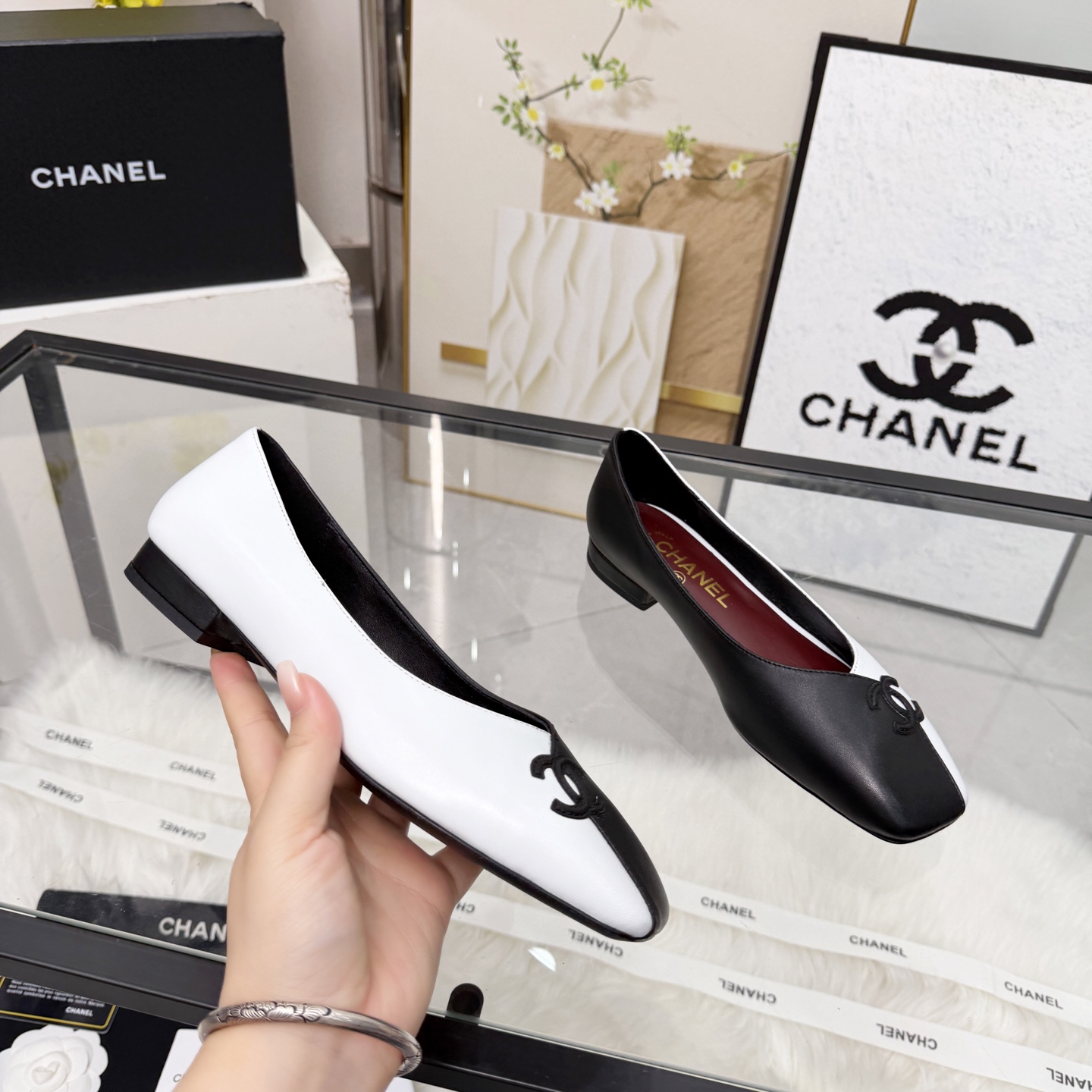 Chanel Style Beige Leather Women's Shoes Lookbook Reference image 1