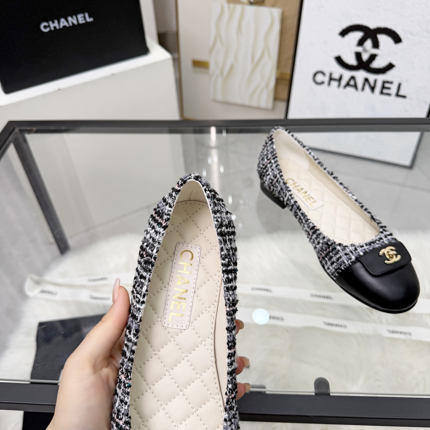 Chanel Style Leather Women's Shoes Women's Shoes Women's Shoes detail image 7 from source 784136