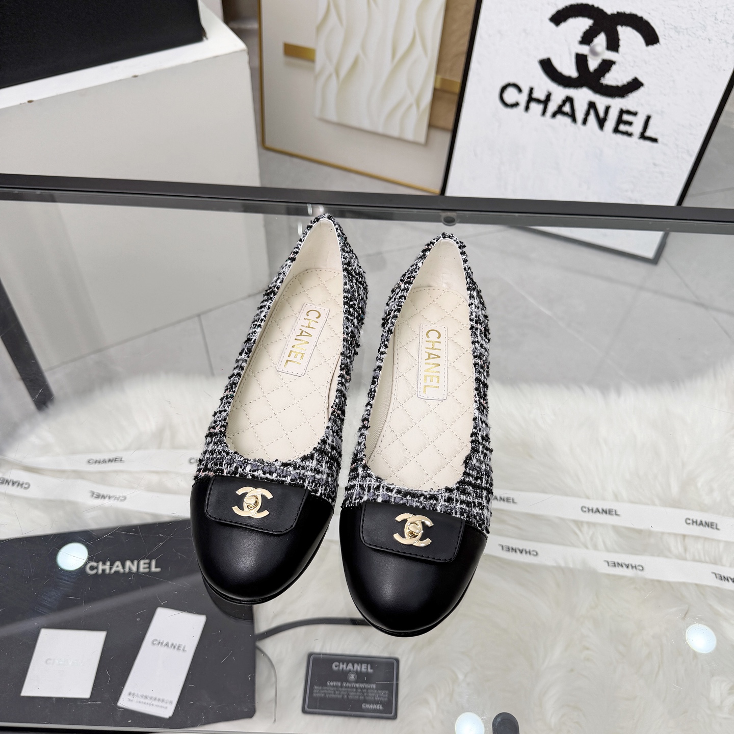 Chanel Style Leather Women's Shoes Women's Shoes Women's Shoes detail image 4 from source 784136