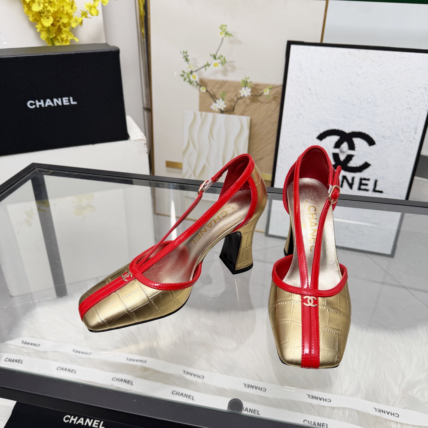 Chanel Style Beige Leather Women's Shoes Women's Shoes Women's Shoes detail image 8 from source 784191