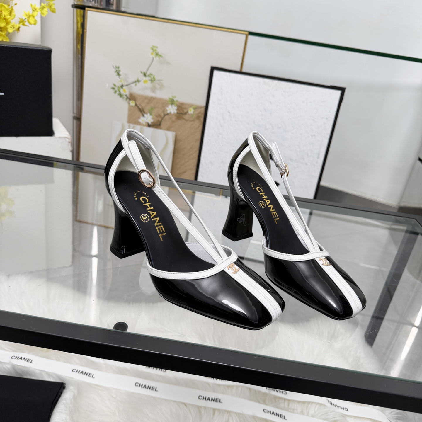 Chanel Style Beige Leather Women's Shoes Women's Shoes Women's Shoes detail image 7 from source 784196