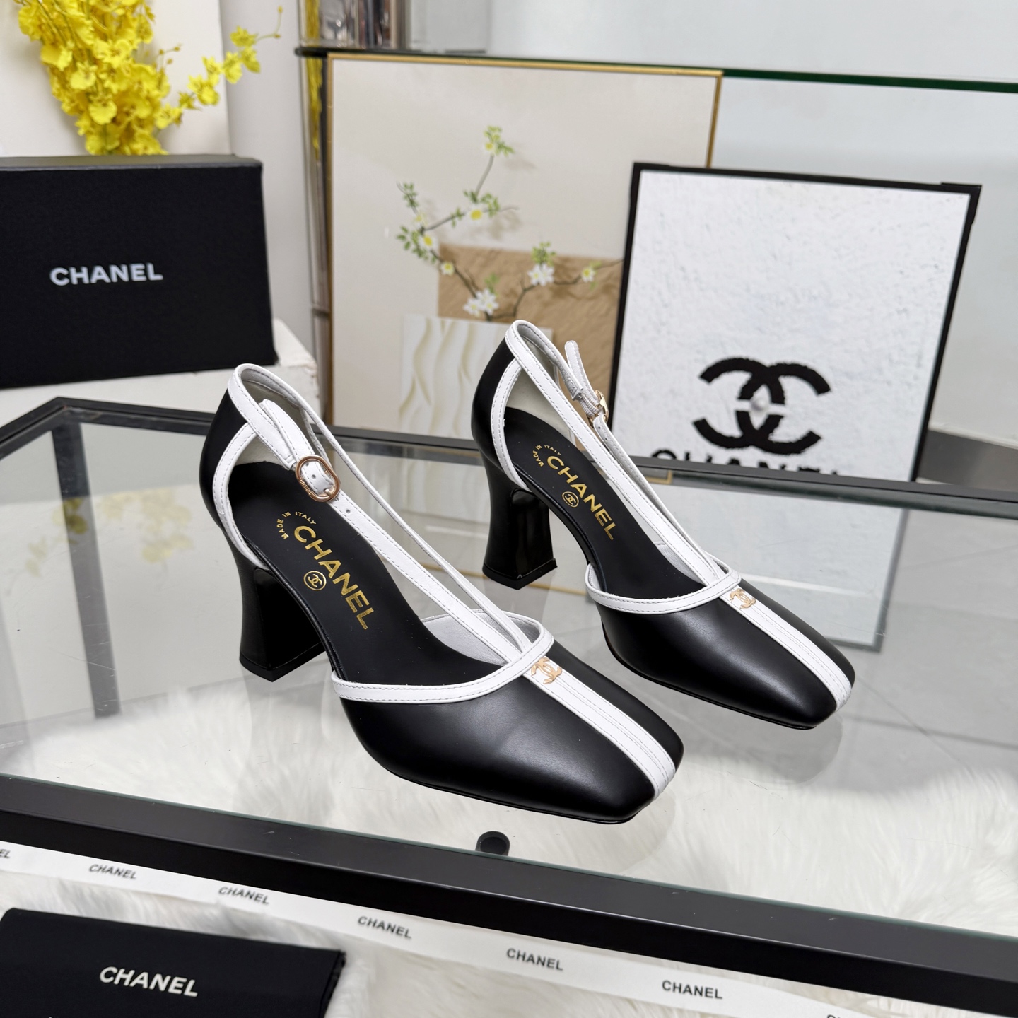 Chanel Style Beige Leather Women's Shoes Women's Shoes Women's Shoes detail image 2 from source 784196