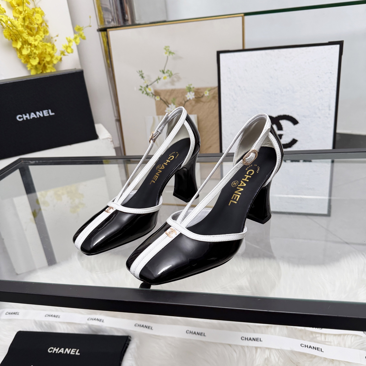 Chanel Style Beige Leather Women's Shoes Women's Shoes Women's Shoes detail image 5 from source 784196