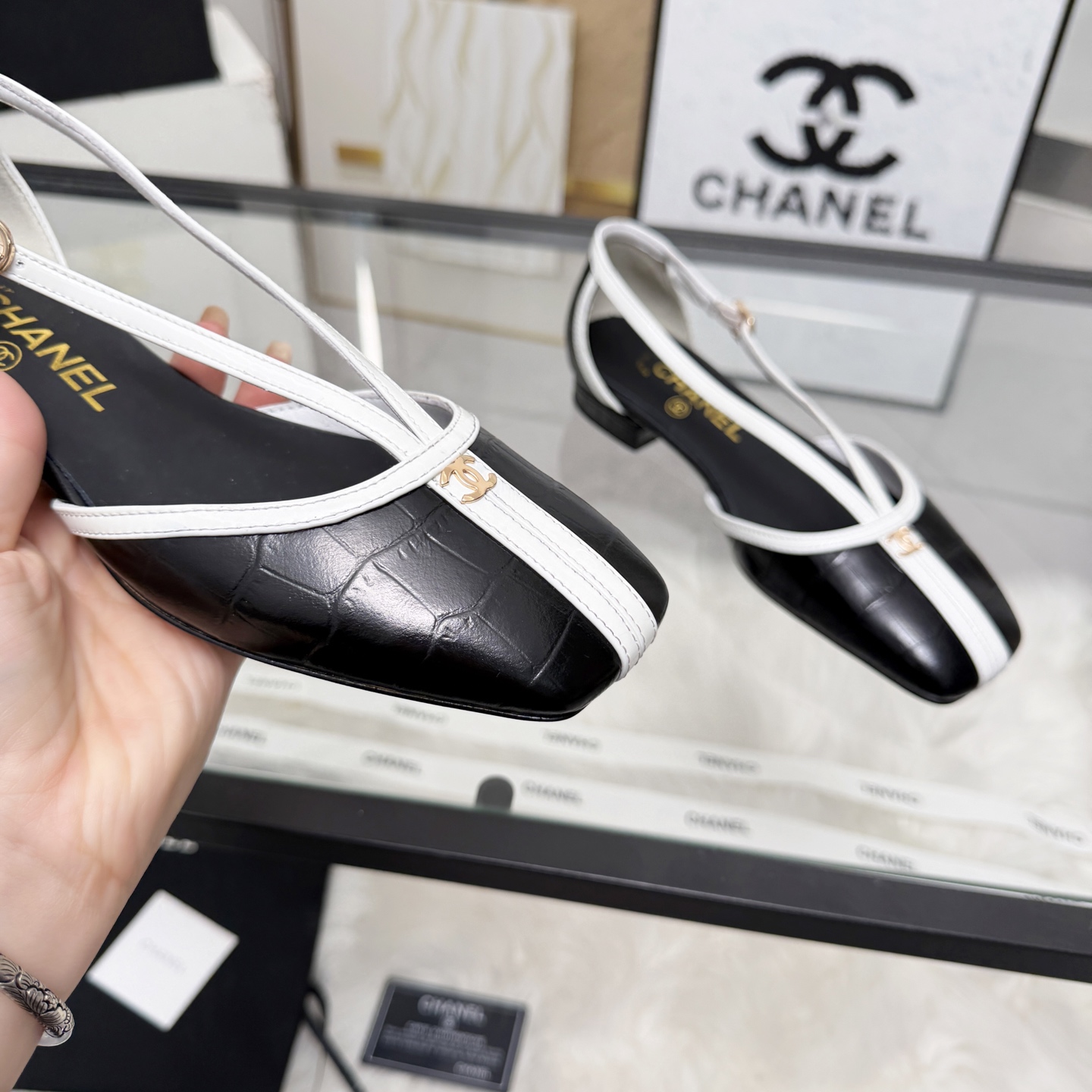 Chanel Style Leather Women's Shoes style reference detail image 6 from source 784199