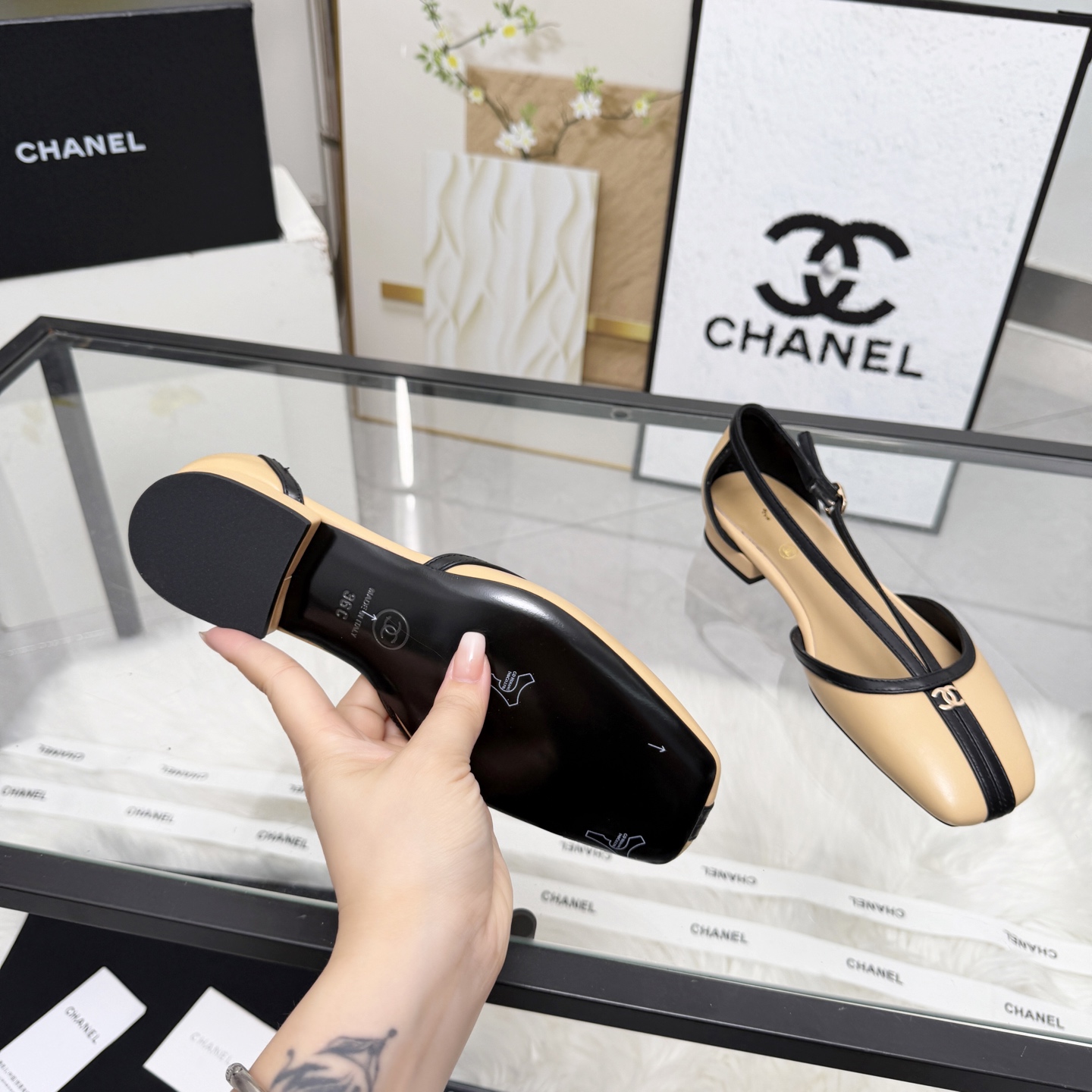 Chanel Style Leather Women's Shoes style reference detail image 9 from source 784202