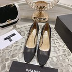 Chanel Single Layer Shoes Splicing Genuine Leather Goat Skin Sheepskin Spring/Summer Collection Fashion