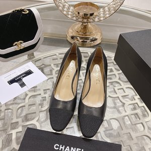 Chanel Single Layer Shoes Splicing Genuine Leather Goat Skin Sheepskin Spring/Summer Collection Fashion