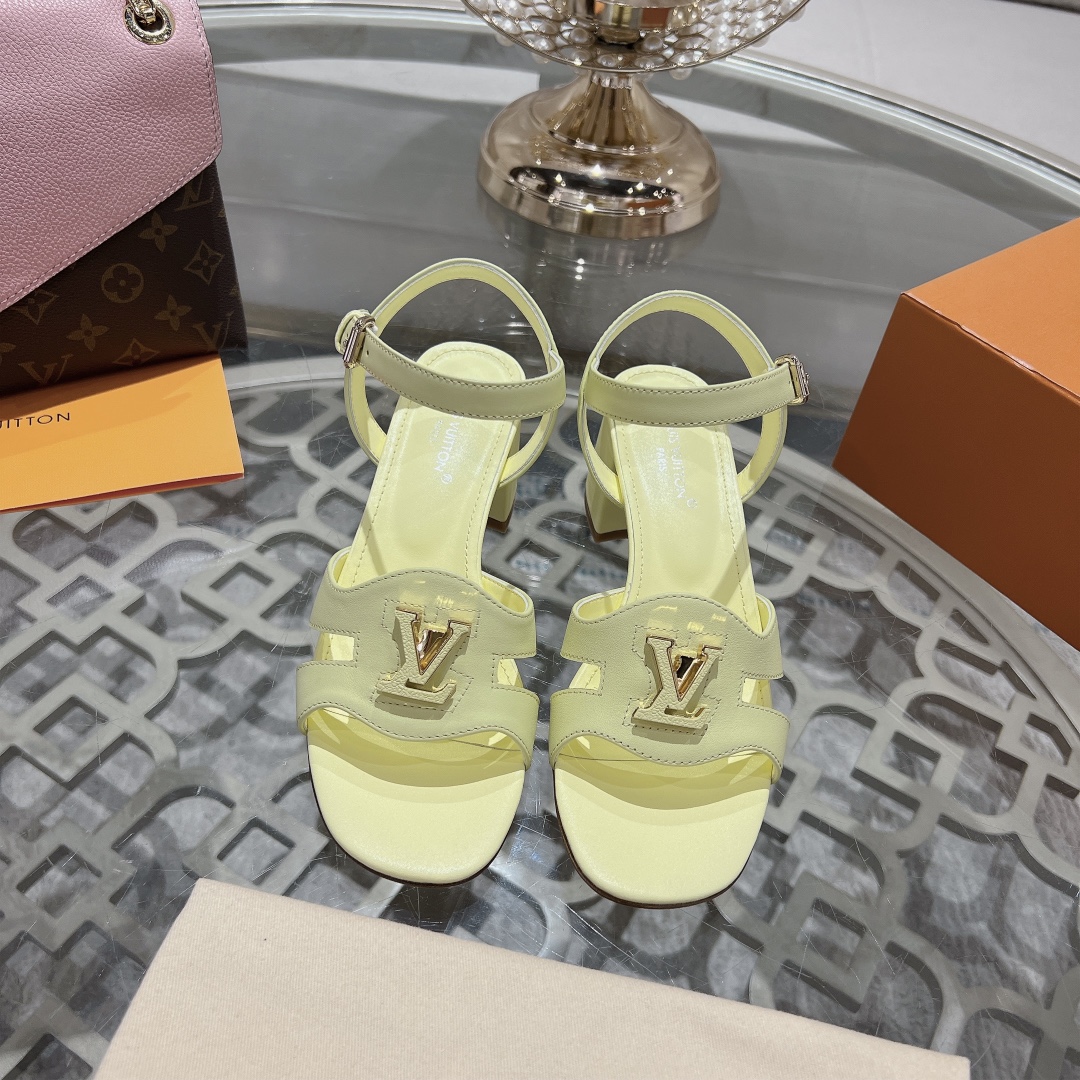 Louis Vuitton 2025 Spring/Summer Leather Heeled Sandals with Block Heel 3 i1719118537 5000 6