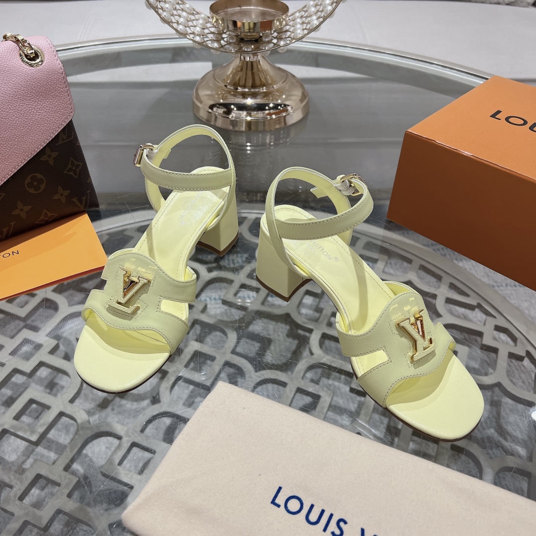 Louis Vuitton 2025 Spring/Summer Leather Heeled Sandals with Block Heel 4 i1719118537 9302 8