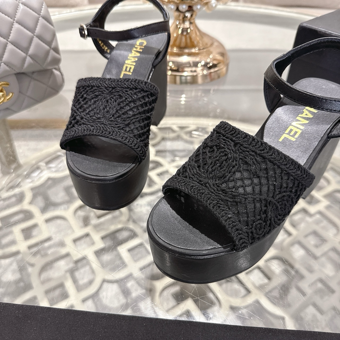 Chanel 2025 Woven Wedge Sandals with Embroidered Logo - Chic & Versatile 9 i1742904925285 2508 0 7
