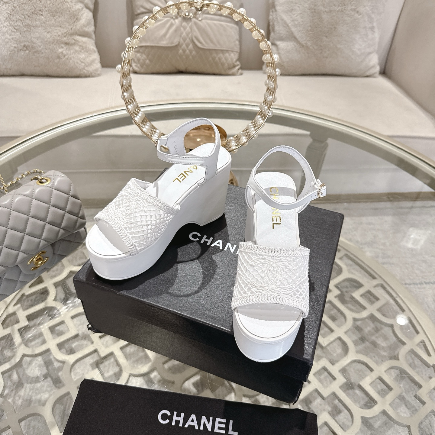 Chanel 2025 Woven Wedge Sandals with Embroidered Logo - Stylish & Versatile 7 i1742904942820 1048 0 5
