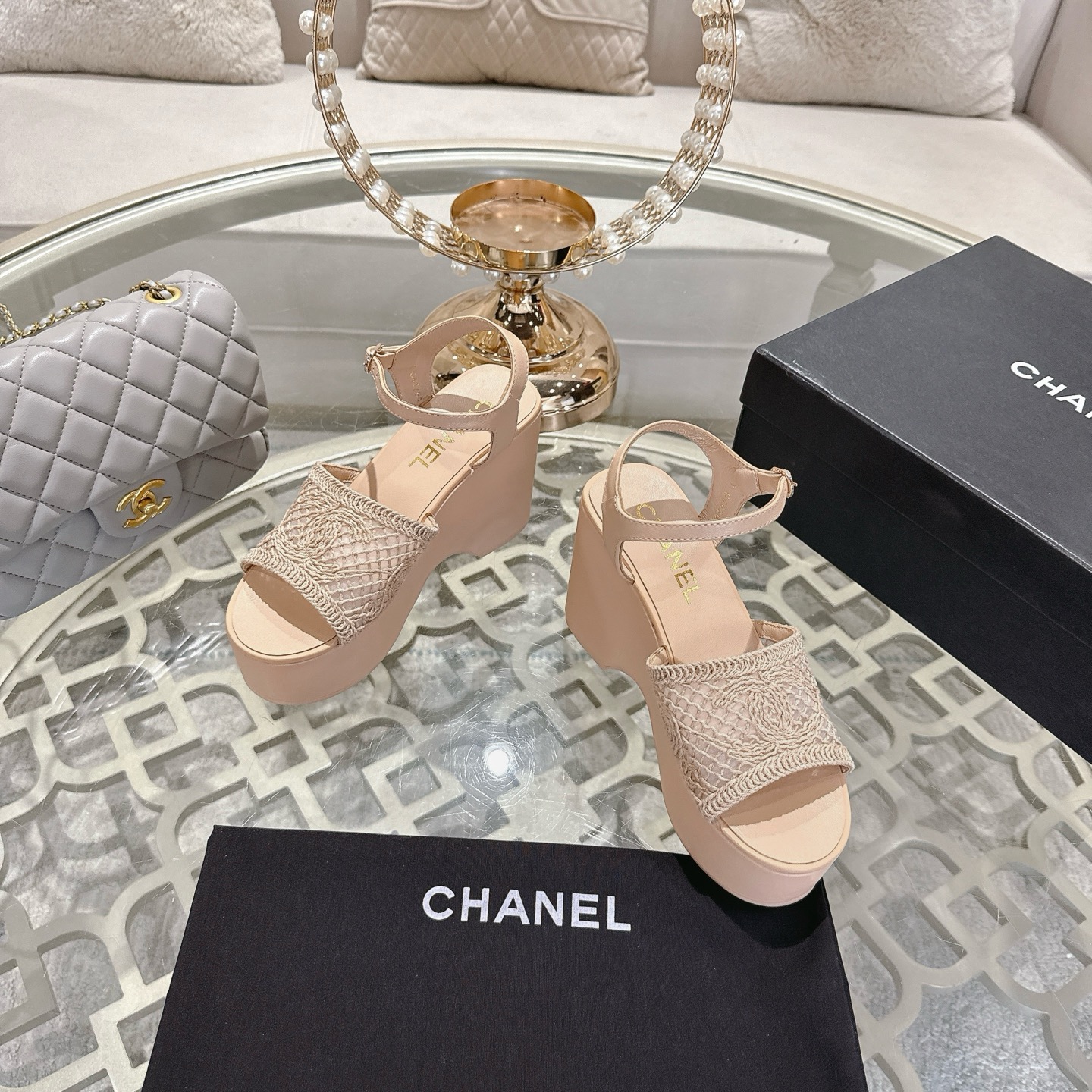 Chanel 2025 Woven Wedge Sandals with Embroidered Logo Accents 4 i1742904966766 5331 0 1