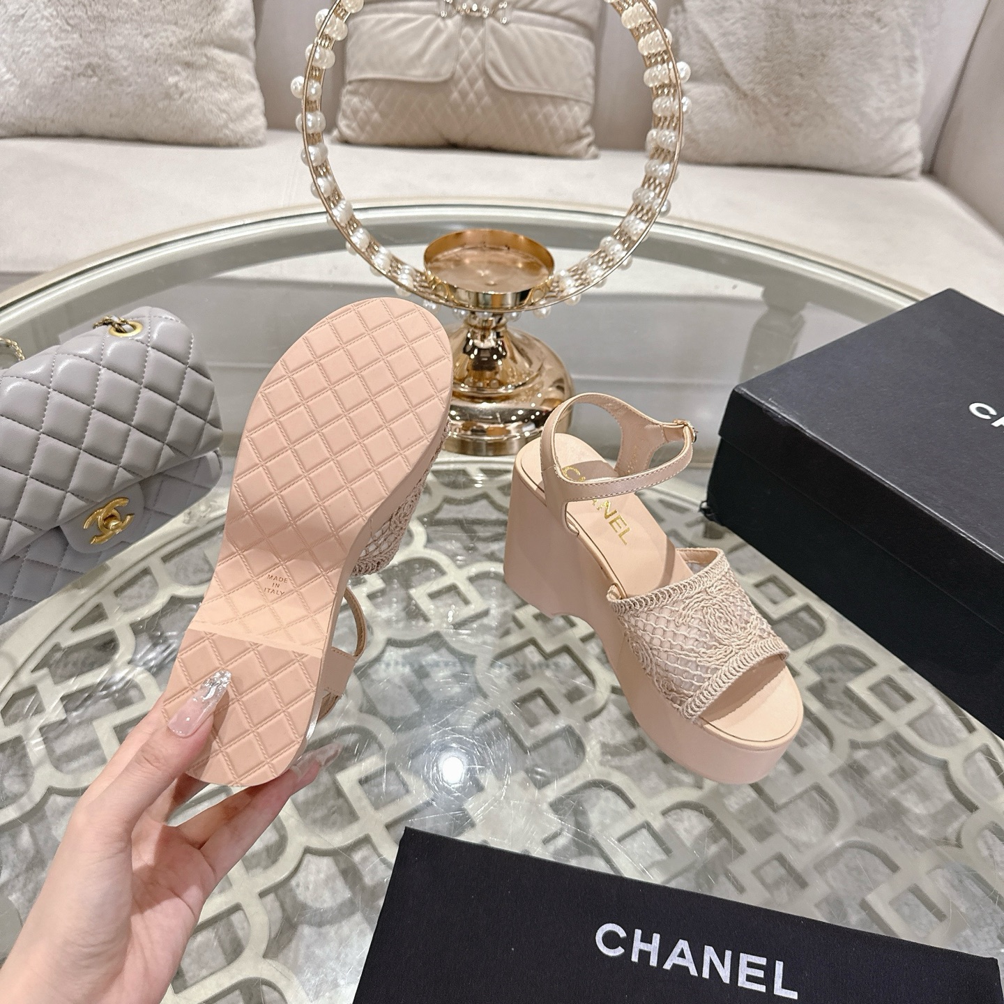 Chanel 2025 Woven Wedge Sandals with Embroidered Logo Accents 10 i1742904966795 7495 0 8