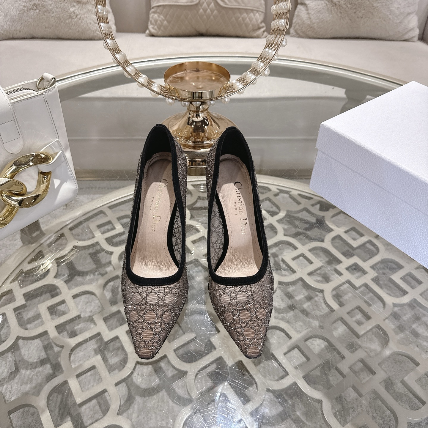 Dior Heeled Pointed-toe Pumps with Rhinestone Embellishments 3 i1742965968295 3025 0 0