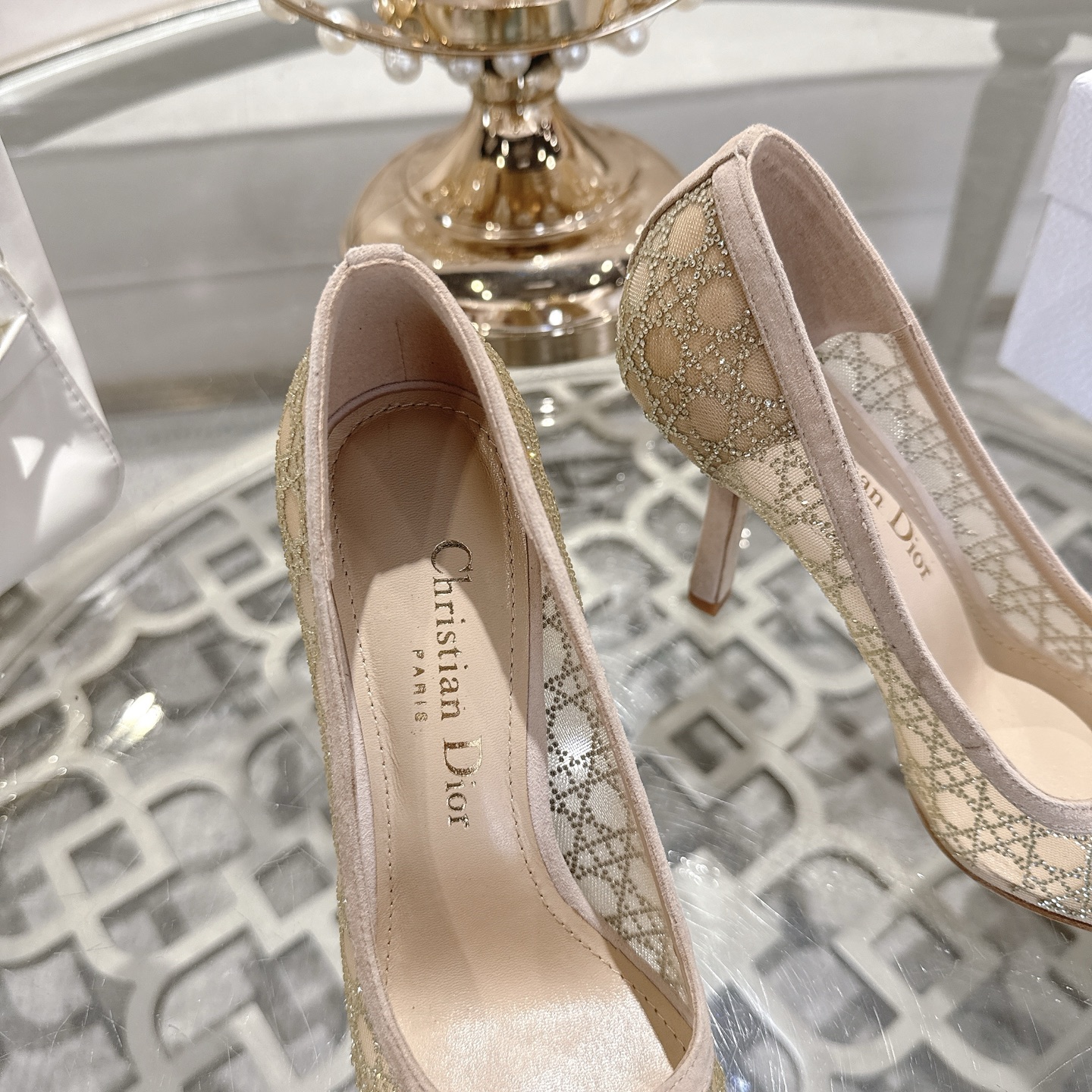 Dior Women's Pointed Toe Stiletto Heel Pumps Elegant Rhinestone Dress Shoes 8 i1742966012016 6967 0 6