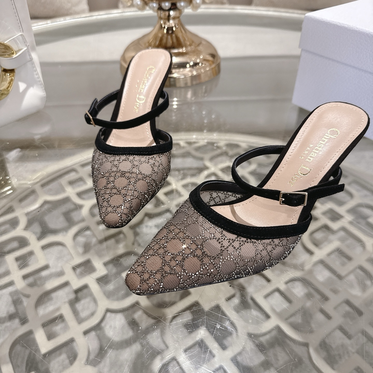 Dior Embellished Kitten Heel Mules - Spring 2025 Collection 9 i1742966904344 313 0 7