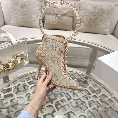 Dior Women's D-Chess Heart Ankle Boots Lace Up Heel, Beige, Size 35-39 11 Dior Women's D-Chess Heart Ankle Boots Lace Up Heel, Beige, Size 35-39