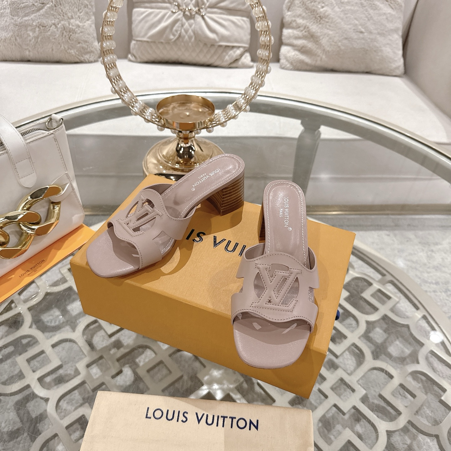 Louis Vuitton Spring/Summer 2025 Leather Heeled Sandals - Stylish & Comfortable 7 i1743059974138 244 0 5