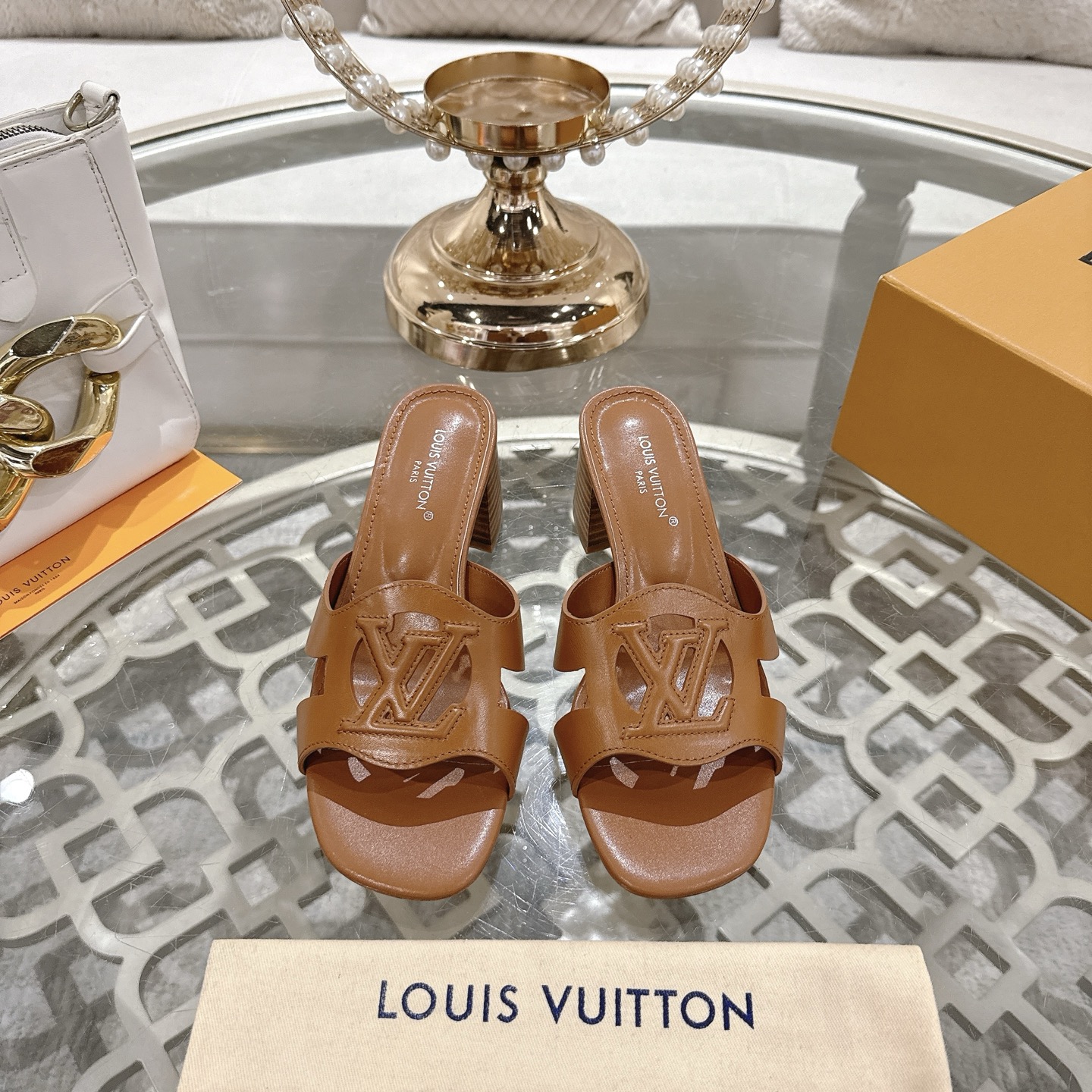 Louis Vuitton 2025 Spring/Summer Heeled Sandals in Brown Leather 3 i1743059995152 5860 0 0
