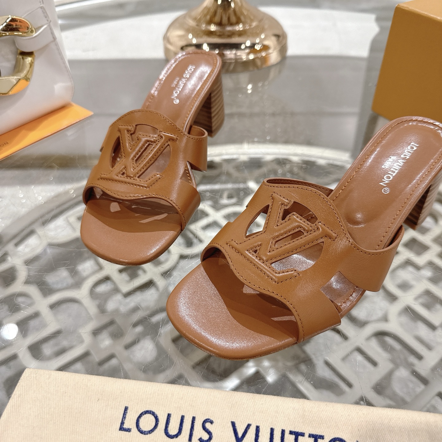 Louis Vuitton 2025 Spring/Summer Heeled Sandals in Brown Leather 9 i1743059995225 872 0 7