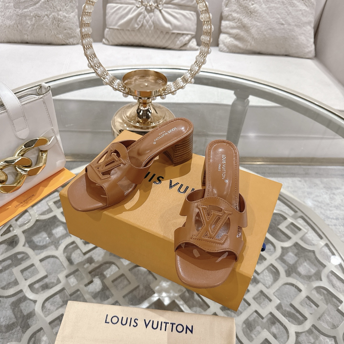 Louis Vuitton 2025 Spring/Summer Heeled Sandals in Brown Leather 7 i1743059995240 7850 0 5