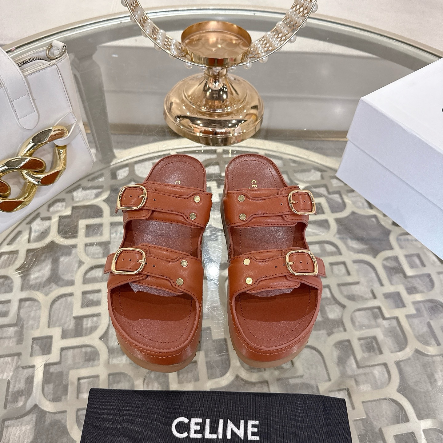 Celine 25SS New Roman Triumph Thick Sole Sandals Beach Slippers 3 i1743138221491 9237 0 0
