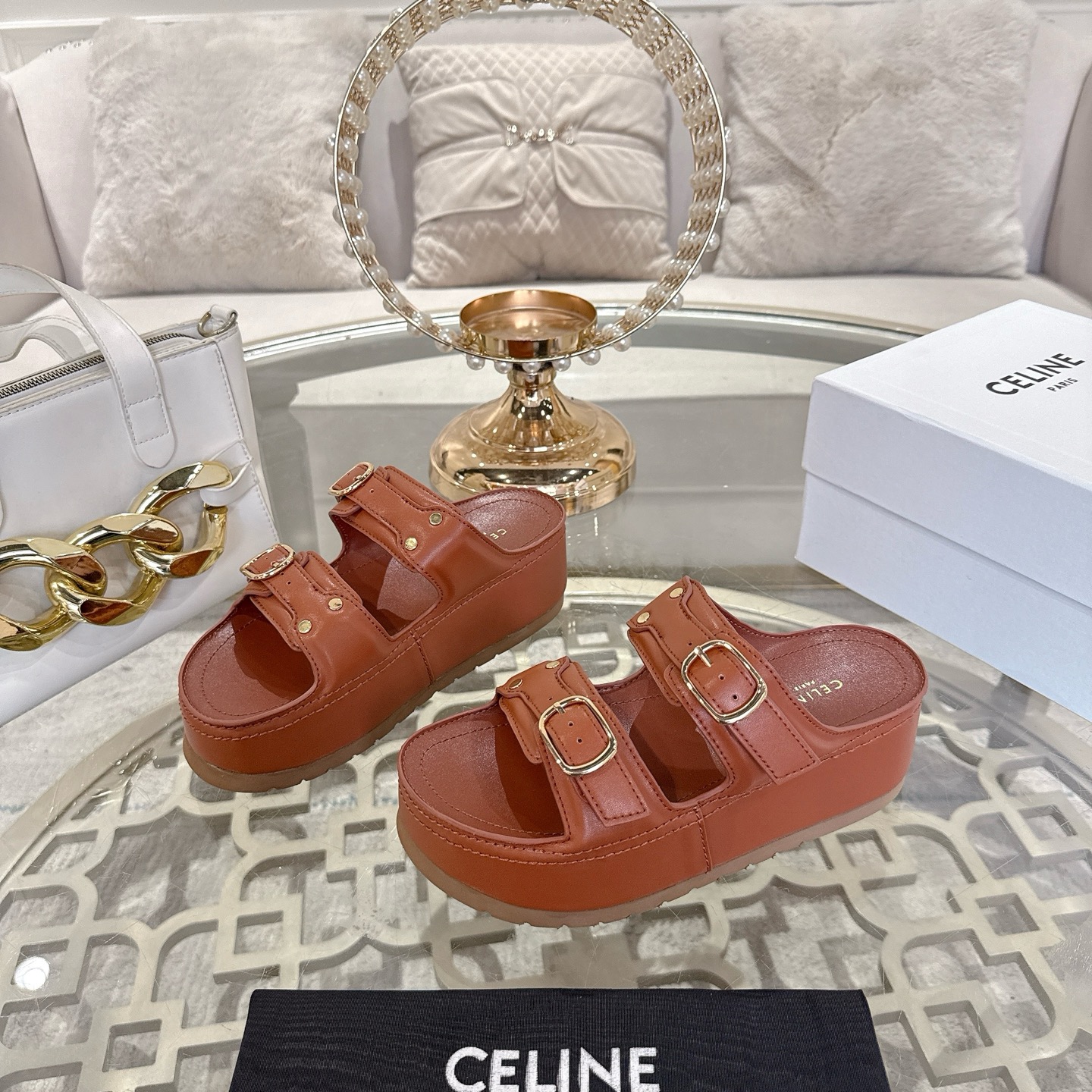 Celine 25SS New Roman Triumph Thick Sole Sandals Beach Slippers 2 i1743138222818 3415 0 2