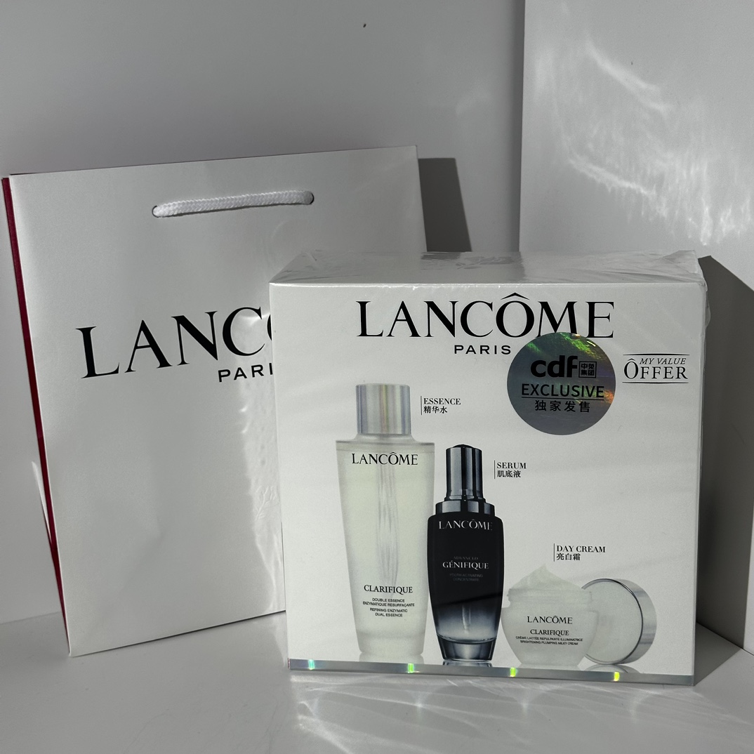 Set de tres piezas Lancôme Absolue: incluye loción esencial 150ml,小黑瓶肌底液 100ml, crema 50ml.