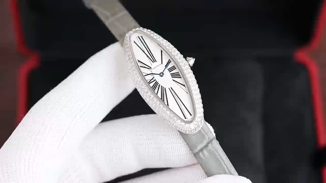 까르띠에 바뇨아르 47mm 21mm 사파이어 글라스 블루 블랙 스틸밴드 미디움 레플리카 42844